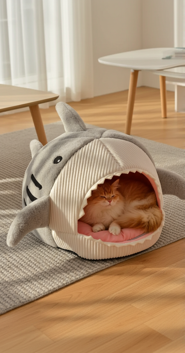 Luxury Plush Shark Bed