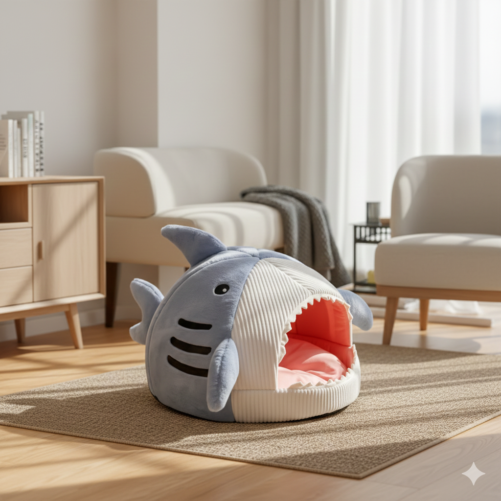Luxury Plush Shark Bed